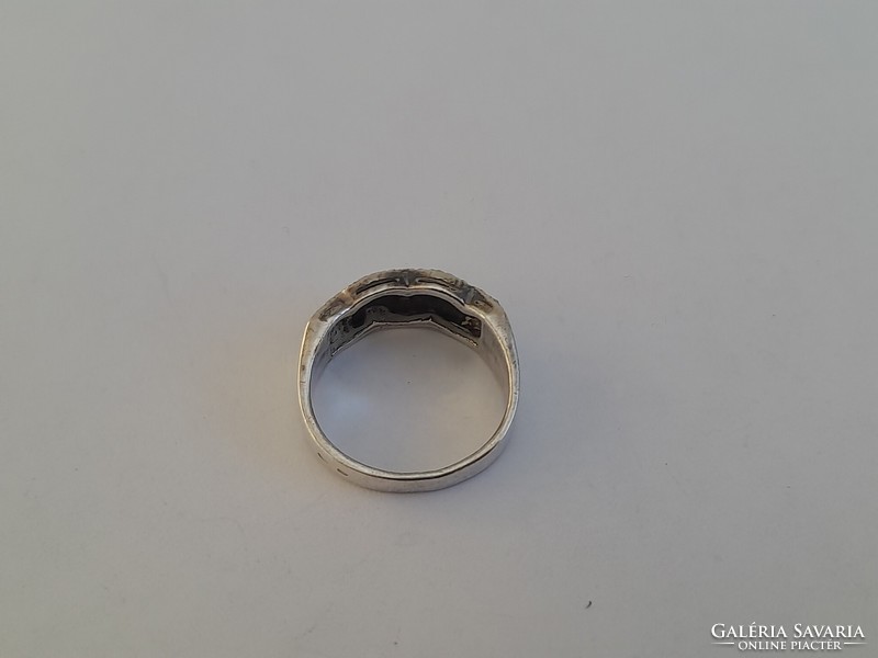 Meseszép ezüst 925-ös markazit köves gyűrű