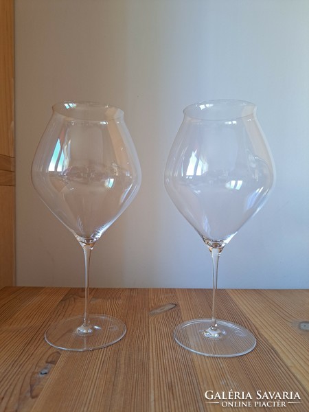 Halimba 2 handmade red wine crystal glasses