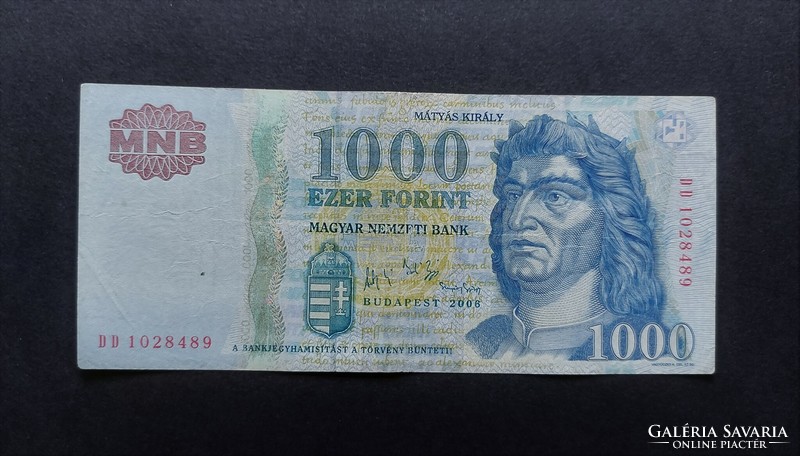 1.000 Forint 2006 DD, F+