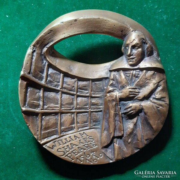 Farkas Ferenc: w. Shakespeare, wedge medal, small sculpture