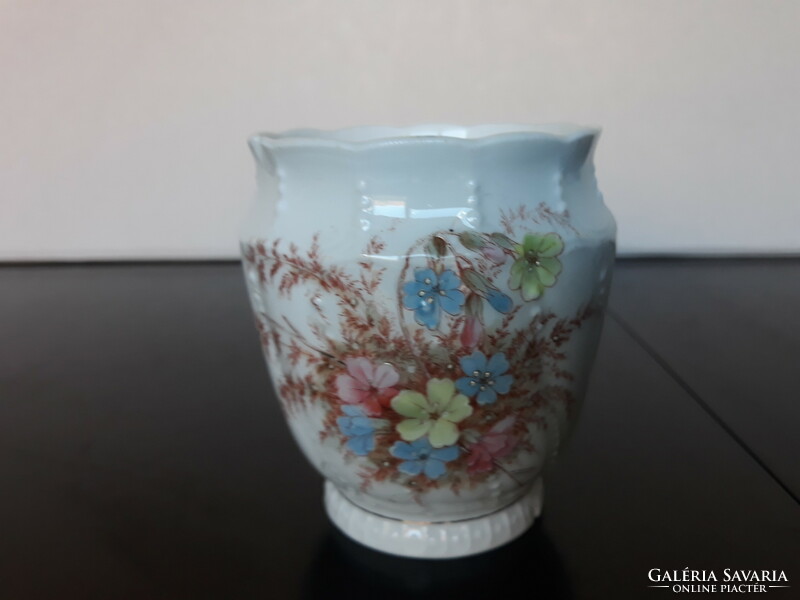 Antique hand-painted pearl porcelain mug