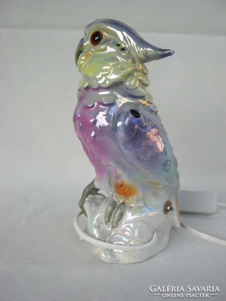 Kakadu porcelán lámpa 22 cm