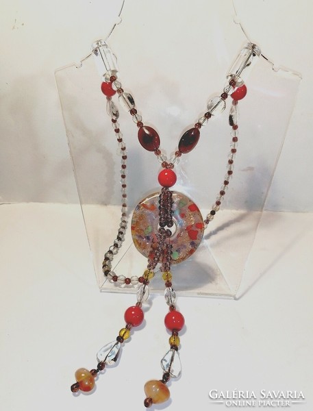 Colored glass necklace (783)
