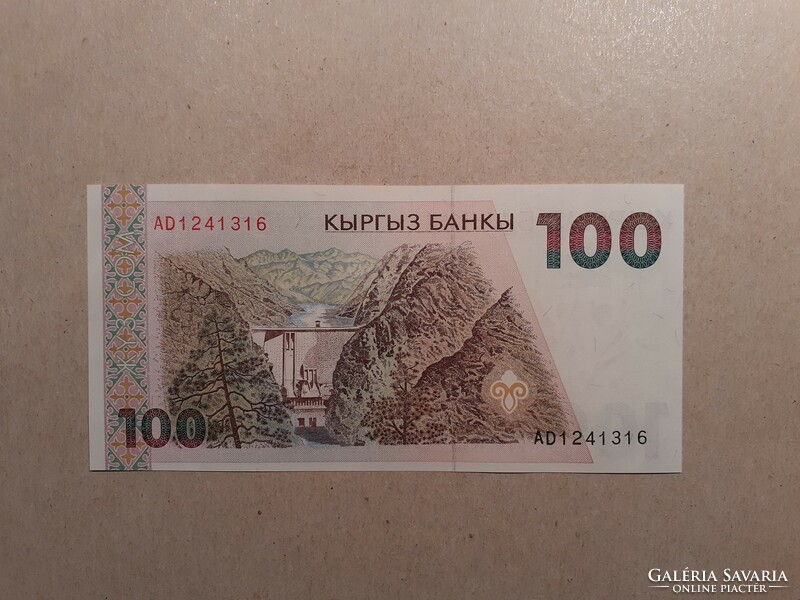Kyrgyzstan-100 som 1994 unc