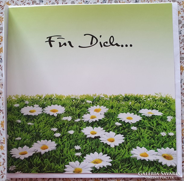Postcard with envelope greeting card greeting card postcard with pure German daisy flower pattern