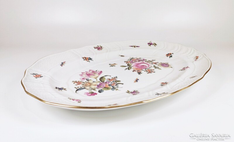 Herend, bouquet de herend tray 37 cm., hand-painted porcelain 1941, perfect! (H032)