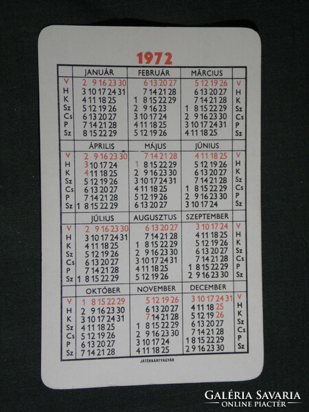 Card calendar, épszabadság daily newspaper, newspaper, magazine, graphic artist, 1972, (5)
