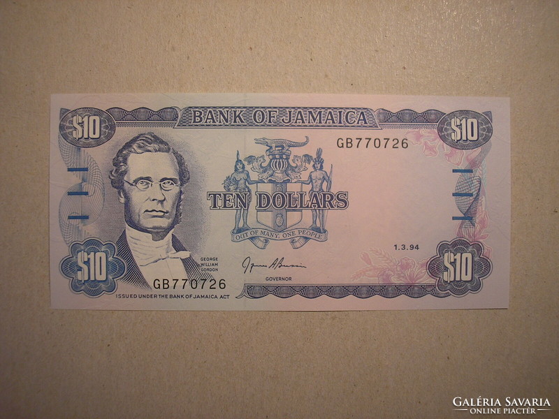 Jamaika-10 Dollár 1994 UNC