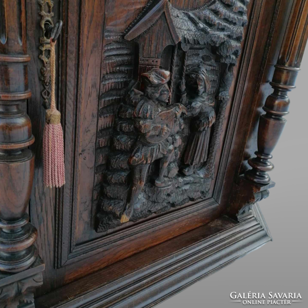 Antique Neo-Renaissance corner chest of drawers