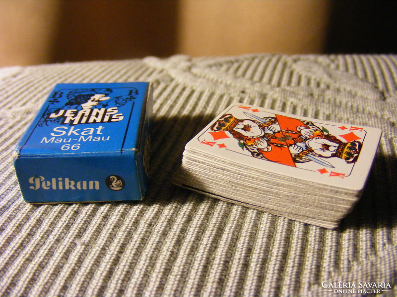 Retro Pelikan Jeans Minis Skat Mau-Mau 66 - 32 lapos skat mini kártya pakli 70-es évek