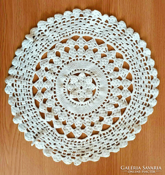 Beautiful white crochet tablecloth, handmade