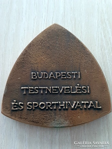 Kiváló Társadalmi Munkáért Bronz emlék plakett  Budapesti Testnevelési és Sporthivatal