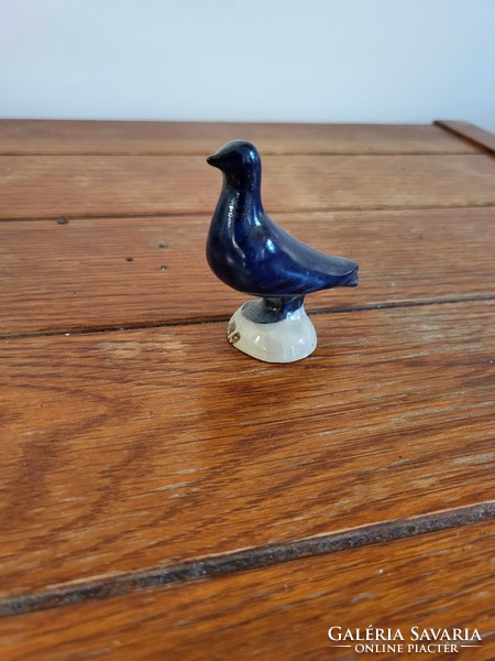 Kerámia kismadár kék madár szobor