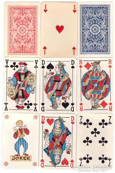 25. Double deck of French cards 104 + 4 jokers Genoese card image, China, circa 1980, barely used, like new