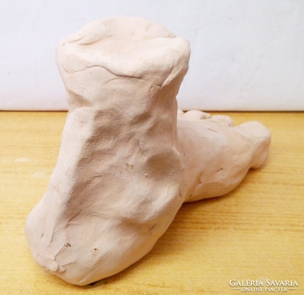 Foot head terracotta handicraft sculpture, unique rarity. Stylish modern decoration