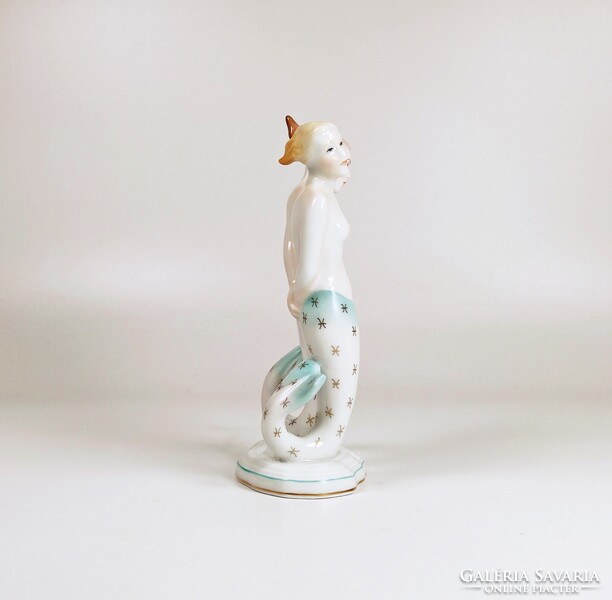 Herend, zodiac signs series, fishes, pisces, hand-painted porcelain figure (bt006))