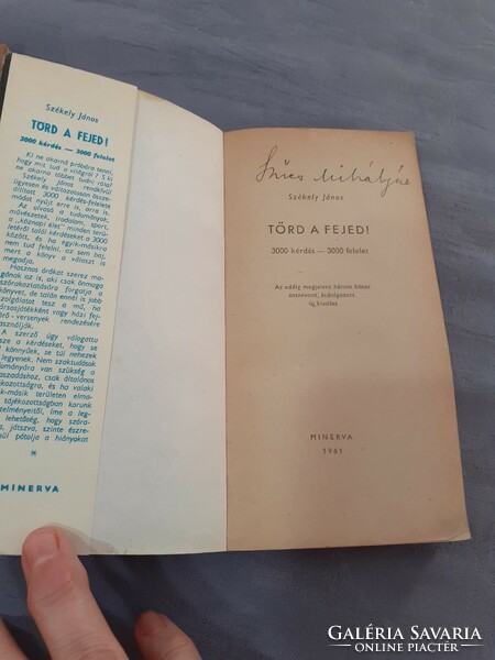 Székely János Törd a fejed 1961 es kiadás
