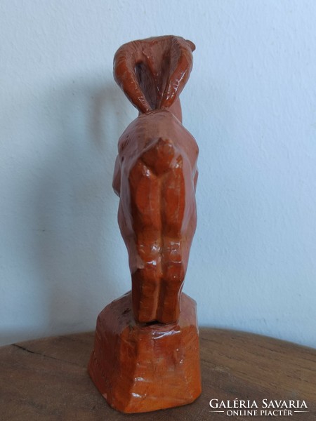 Czinder Antal kerámia kőszáli kecske figura szobor kisplasztika