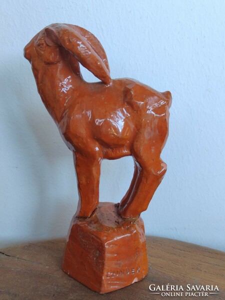 Czinder antal ceramic stone fiber goat figure sculpture small sculpture