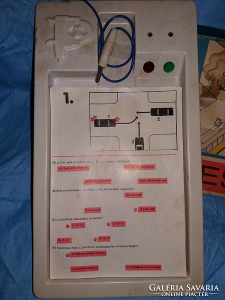 Old 1970s polycress ii. Traffic test quiz game according to the pictures