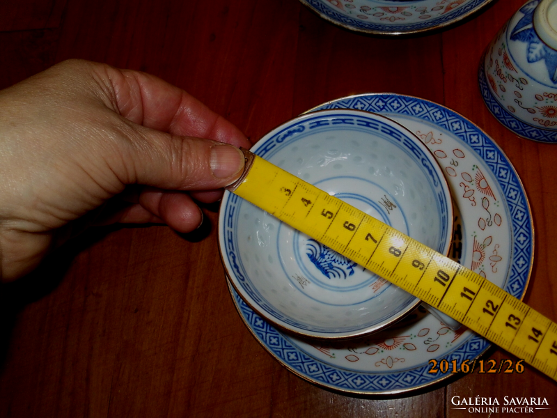 Kínai rizsszem  mintás tál kanál pohár