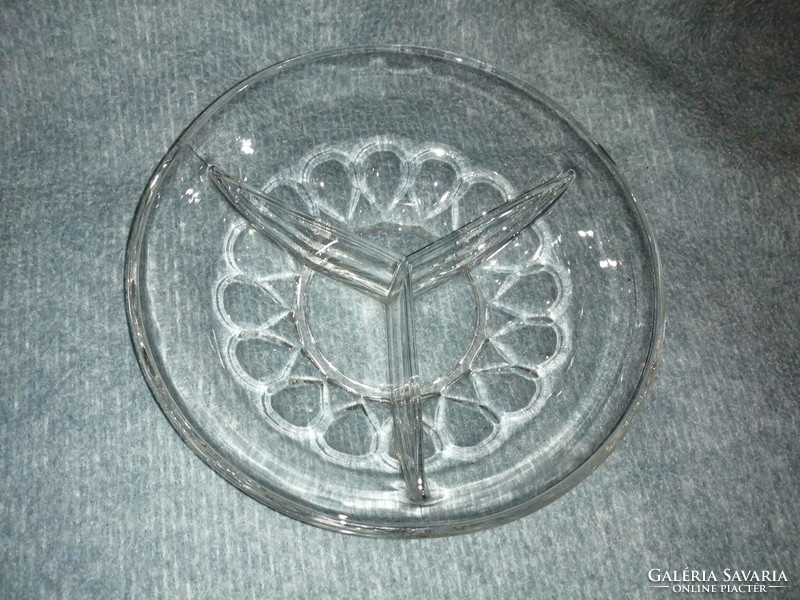 Osztott üveg kínáló, asztalközép (A5)