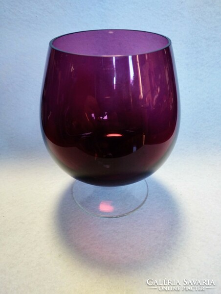 Ruby red retro cognac goblet