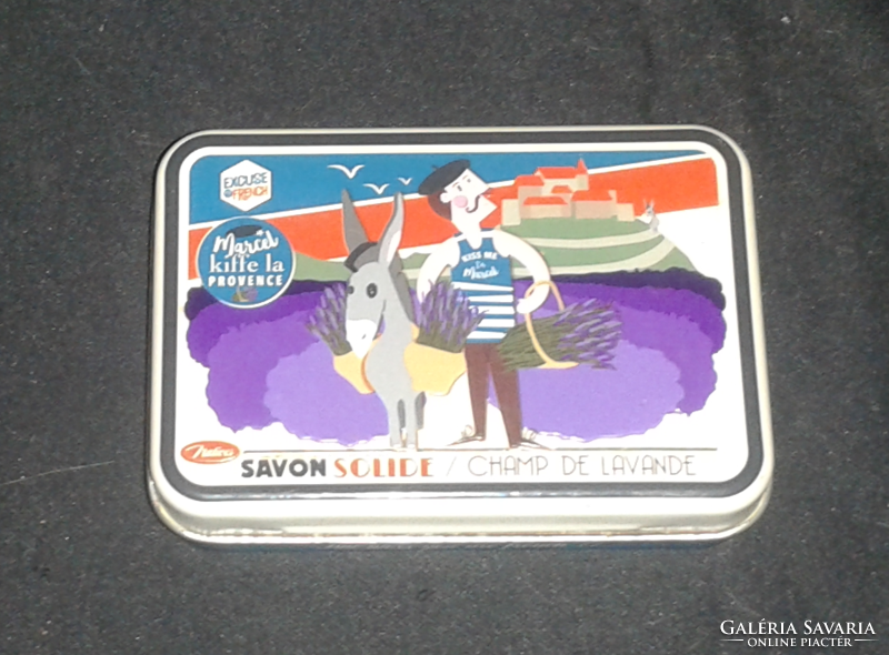 Retro tin box for soap ( savon solide )