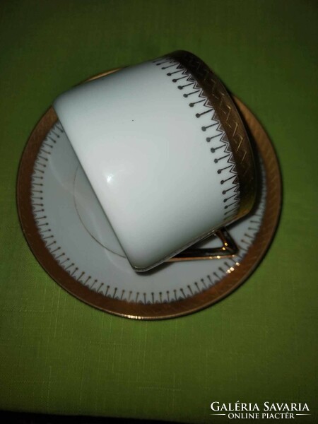 Antique pirkenhammer porcelain 5-piece tea cups with saucers