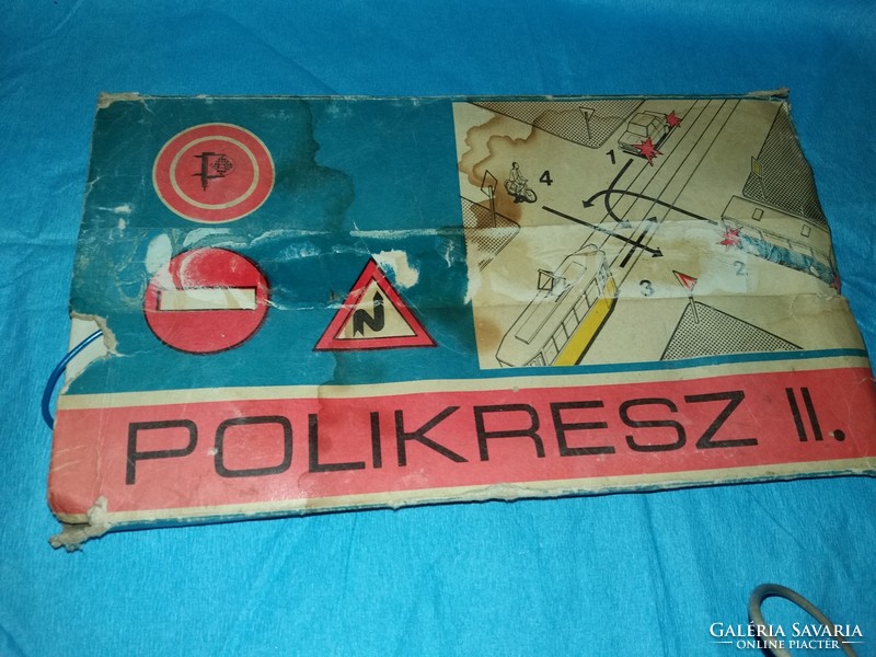 Régi 1970-s évek POLIKRESZ II. közlekedési teszt kvíz játék a képek szerint