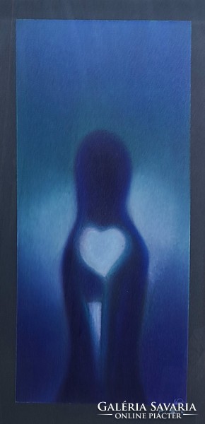 "As one" (Eggyé válva) - spirituális festmény szép keretben - szignózott kortárs alkotás