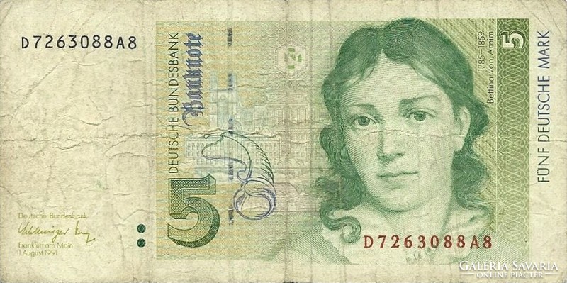 5 Mark 1991 nszk Germany 1.