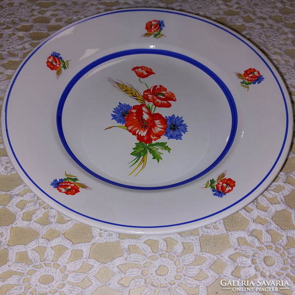 Pipacsos-búzavirágos tányér, falitányér