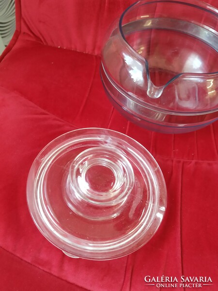 Retro thick-walled glass jug, pitcher for sale! Glass teapot for sale!
