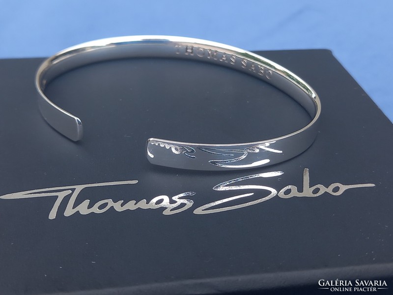 Silver engravable thomas sabo open bracelet