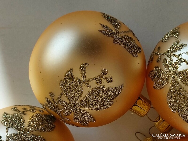 Glass Christmas tree decoration modern golden sphere glass decoration 5 pcs