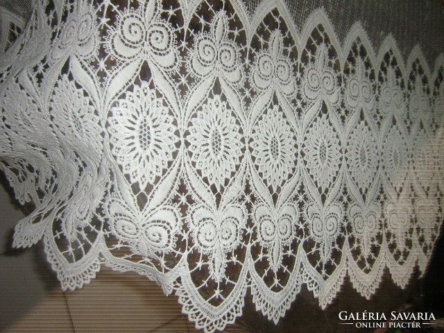 Beautiful vintage wide lacy panoramic curtain