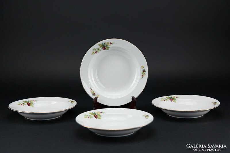 Zsolnay porcelán tányérok, 14 darabos, jelzett, régi