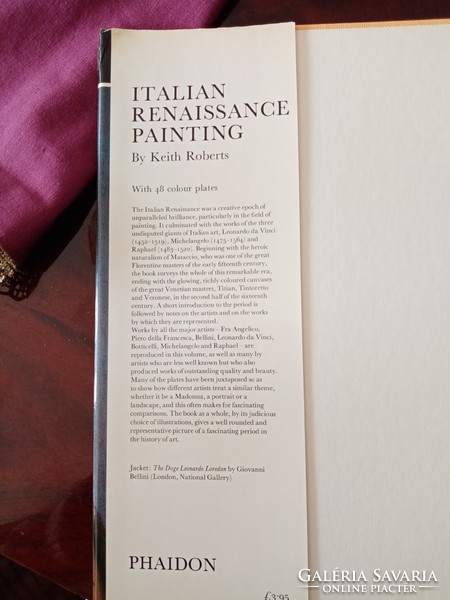 Italian Renaissance art book in English, published by phaidon london 1975, ready for graduation!