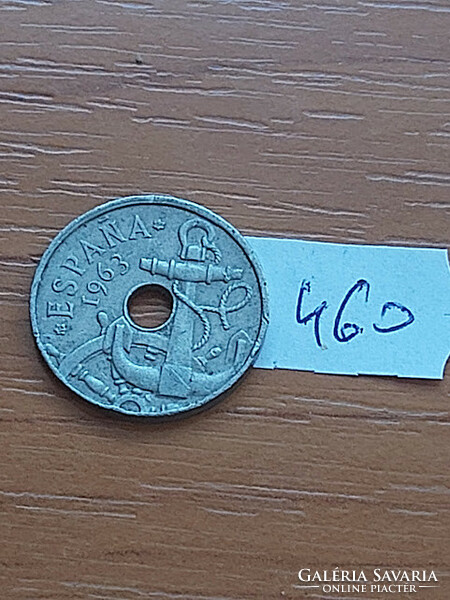 SPANYOLORSZÁG 50 CENTIMOS 1963 Réz-nikkel, Francisco Franco  460