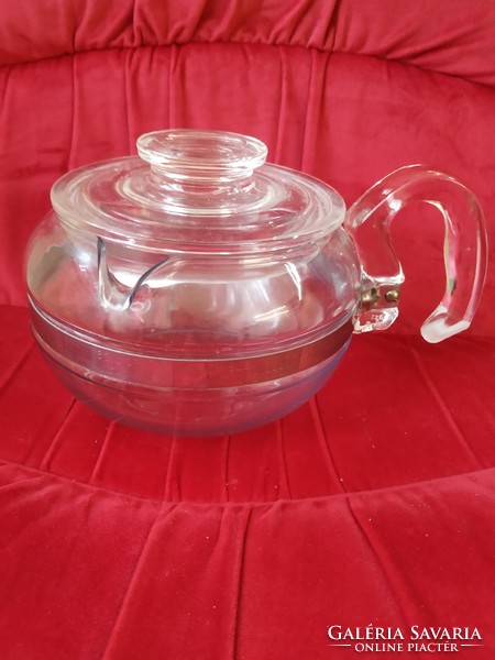 Retro thick-walled glass jug, pitcher for sale! Glass teapot for sale!