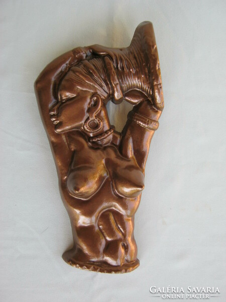Female nude metal wall ornament