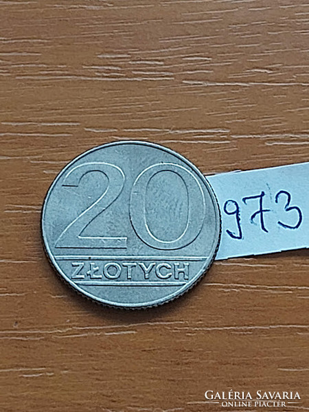 Poland 20 zloty 1989 copper-nickel 973