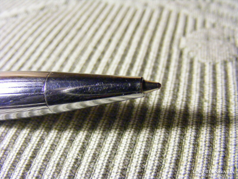 Balmain chrome ballpoint pen engraved happy birthday