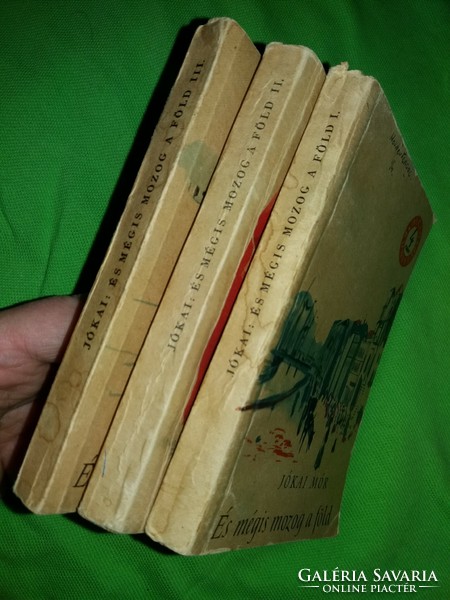 1962. Olcsó könyvtár Jókai Mór : És mégis mozog a Föld I. -II.- III. könyv egybe a képek szerint
