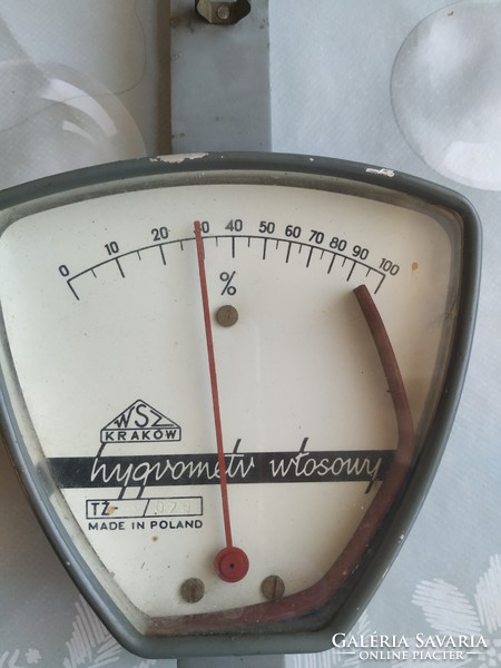 Retro metal housing Polish ws krakow hygrometer humidity meter for sale!