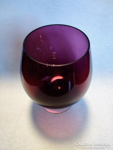Ruby red retro cognac goblet