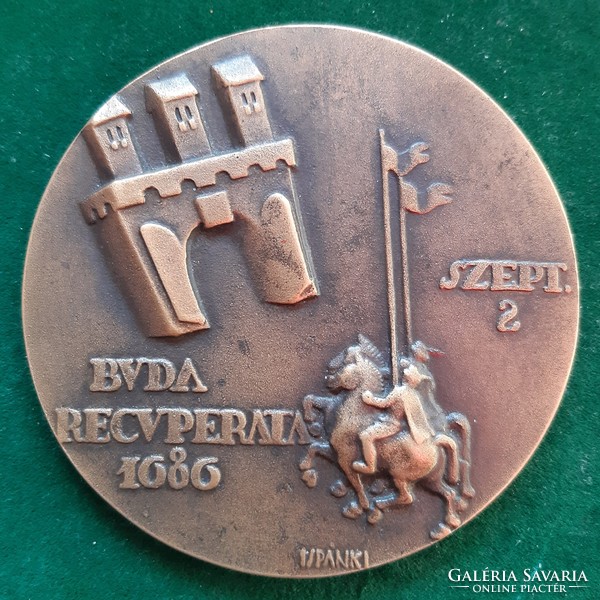 József Ispánky: recapture of Buda 1686-1936, bee (wedge) allowance medal, very rare!