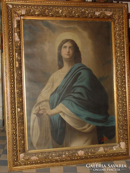 A.Bokani (XIXth century end): saint, oil 101x73 cm