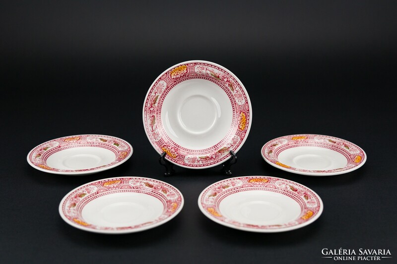 Staffordshire ridgway canterbury English porcelain, plate coasters, 5 pieces.